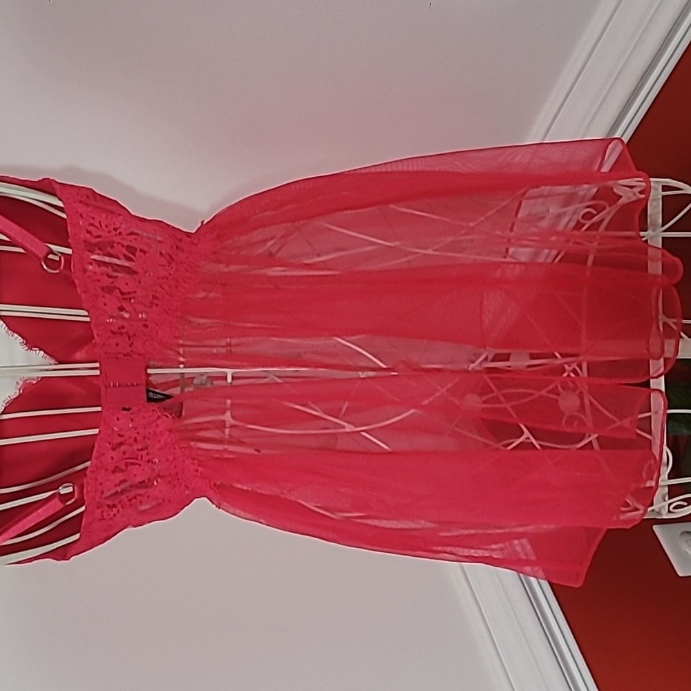 NWT Victoria Secret Red Lace Babydoll Nighty Lingerie NWT Size 36D - Picture 4 of 5